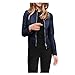 Produktbild 2020 Herbst Winter Damen Slim Reißverschluss Leder Kleidung Windjacke Lederjacke Mantel Leichtgewicht Einfarbig Jacke (Large, Navy)