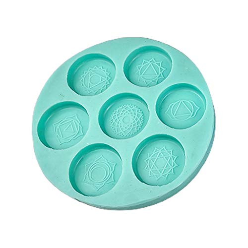 Epoxy Resin Mold Seven Chakras Hemisphere Round Silicone Mould DIY Crafts Jewelry Making Tools