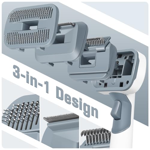 MoPei 3-in-1 Hundehaar Staubsaugerbürste zum Entfernen von losen Haaren, Unterwolle und Verfilzungen, 32mm & 35mm Vakuum-Schlauchfitting