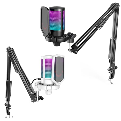 FIFINE USB RGB Gaming Microphone Kit Bundle