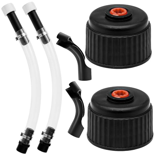 QZQUFJ 2 Set of Racing Fuel Filler Hose Kits PVC Black Transparent 37 x 15 x 8 cm 460g 2 Count HARDWARE TUBING Automotive Fuel Hoses Includes 2 Hoses 2 Jug Caps 2 Hose Benders