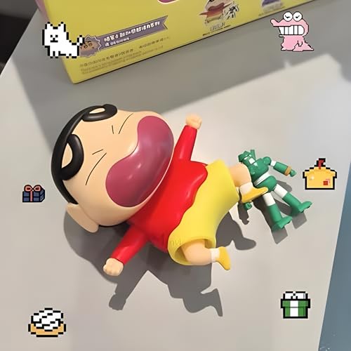 Image of Action Figure Anime, Shain- Chaan Anime Crying, Sleeping Poseable Doll - Car Dashboard & Desk Decoration, Funny Collectible Toy for Fans and Adults (Safe for Ages 6+)