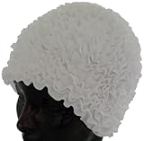 Fashy Damen Badehaube Rüschen, weiß, 3448
