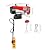 Gymticioi Red PA200 Electric Hoist, 440lbs Load Capacity, Wired Remote Control, 480W Motor, Single & Double Cable Lifting for Warehouse, Factory, and Construction Use