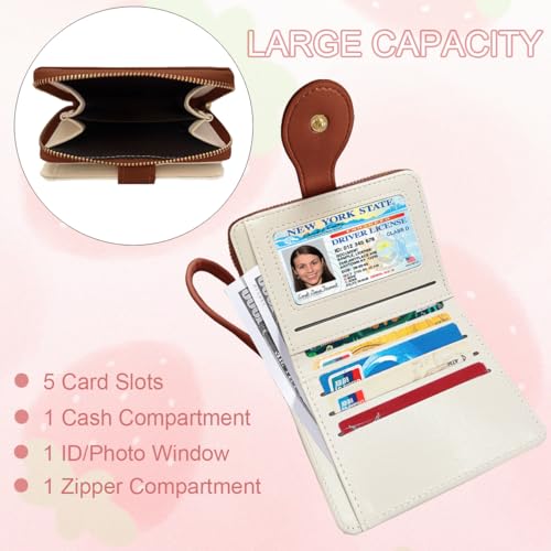 Image of Cute Print Wallet Blueberry Strawberry Cherry Wallet with Credit Card Holder Zipper Coin Purse for Women Girls (MASHROOM)