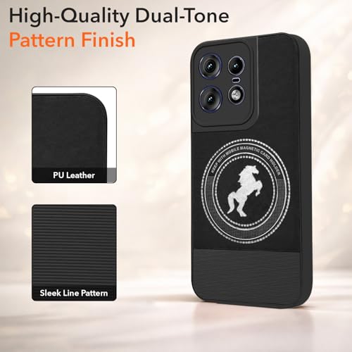 Jkobi Store Jkobi PU Leather Case for Moto Edge 50 Pro Black - Image 6