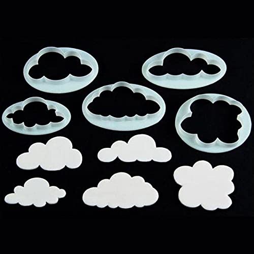 FMM Cutter Clouds Fluffy Sheep Cake Cutter Tool Fondant Versatile, White, Tailles : 53-70 mm - Image 2