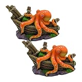 Nice Octopus Fish Ornement, Octopus Figure Aquarium Ornement, Artificial Sea Creatures Decoration Accessoires | Ornement Miniature de Dessin animé pour la Maison, café, hôtel, Dor