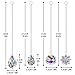 HDCRYSTALGIFTS 4pcs Crystal Suncatchers for Window Hanging Sun Catchers Indoor Rainbow Maker Crystals for Home Garden Decor Lamp Chandelier Lamp Prisms