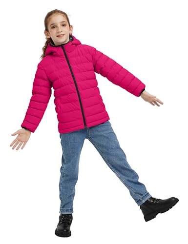 wantdo Girl's Lightweight Winter Coat Padded Puffer Jacket Waterproof Bubble Coat Hooded3