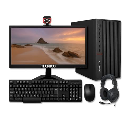 TECNICO Desktop Computer Set, Windows 11 Intel Core I5-2400, 16GB RAM, 256GB SSD + 500GB HDD, 20-Inch Monitor, Wireless Keyboard & Mouse, Webcam, Headphones TECNICO Desktop Computer Set, Windows 11 Intel Core I5-2400, 16GB RAM, 256GB SSD + 500GB HDD, 20-Inch Monitor, Wireless Keyboard & Mouse, Webcam, Headphones