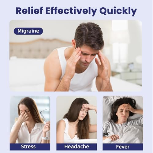 Image of Migraine Headache Relief Cap Head Ice Pack Wrap Cold Cap Hat for Migraines Headache Tension Stress Hangover Cap Ice Beanie Cooling Gel Pink