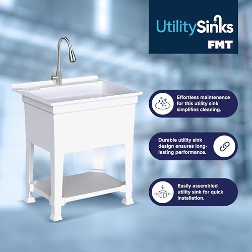 UTILITYSINKS Freestanding Utility Sink - Quick Connect Drain - 24 x 24 in - image 3