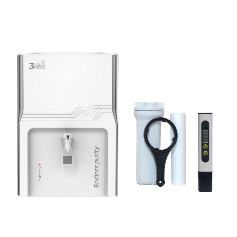 Aqua Ultra RO UV Copper Water Purifier | RO+UV+copper+Alkaline | 7 Stage | 10Liter (White+TDS)