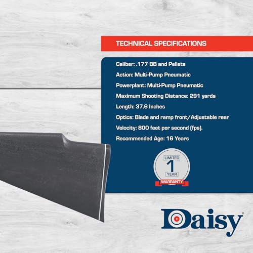 Image of Daisy Powerline 880 Multi-Pump Pneumatic Air Rifle Kit with 4x15 Scope - .177 Caliber BB or Pellet Gun, 800 FPS.