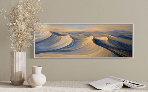 Tableau sur toile coucher de soleil désert panoramique 40x120cm