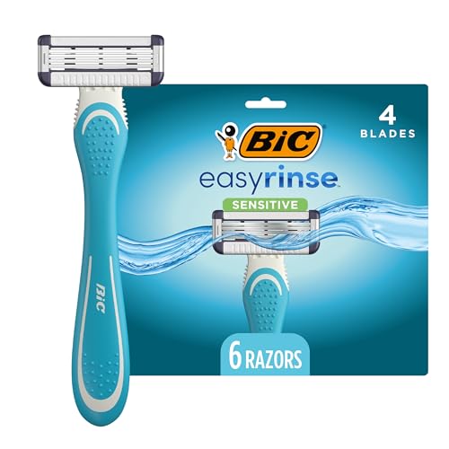 BIC EasyRinse Sensitive Anti-Clogging Men's Disposable Razors