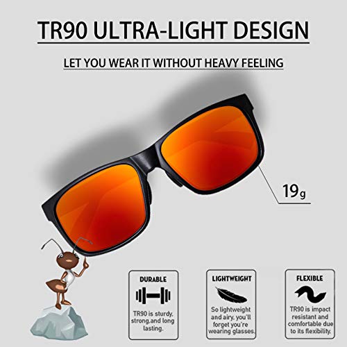 Image of MAXJULI Polarized Sunglasses for Big Heads Men Women (FIT M /L,NOT FIT XXL),Ultra Light and Thin 8105