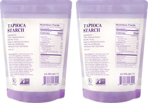 Image of 52USA Tapioca Starch, 28oz (Pack of 2), Tapioca Flour (794g)