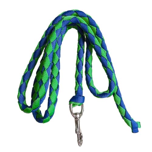 UNISTRENGH Poly Lead Line Long Lead Rope with Snap for Horse 6.5ft/8ft/9.8ft/11ft/13ft (Green/Blue, 4M)
