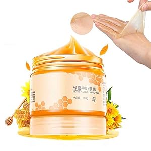 Cera para manos, mascarilla exfoliante de miel para manos, mascarilla para remover piel muerta, peeling hidratante Nutre…