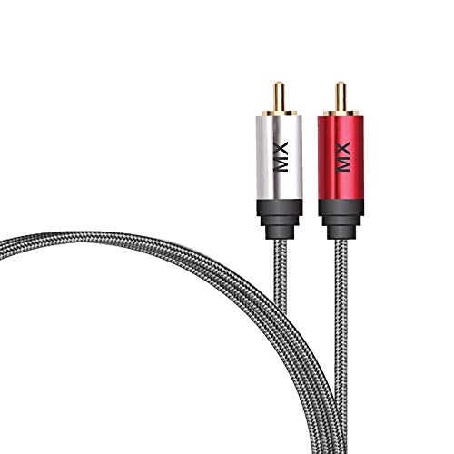 Image of Mx Audiophiles Copper Digital Coaxial Male To 2 Rca Male Audio Auxiliary Stereo Y Splitter Cable Cable For Musical Instrument (3.5Mm, 0.5 Meter)