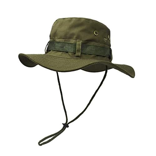 UltraKey Boonie Hat, Outdoor Wide Brim Sun Protect Hat, Double Layer Classic US Combat Army Style Bush Jungle Sun Cap for Fishing Hunting Camping
