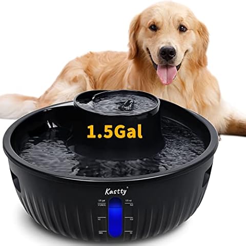 Kastty 195oz/6L Dog Water Fountain Premium Large Pet Water Fountain Ultra Quiet BPA-Free Cat Fountain, Safe Smart Pump& Triple Filtration, 2 Filter Sets, Ideal for S-L Dogs and Multi-Pet Families Cover