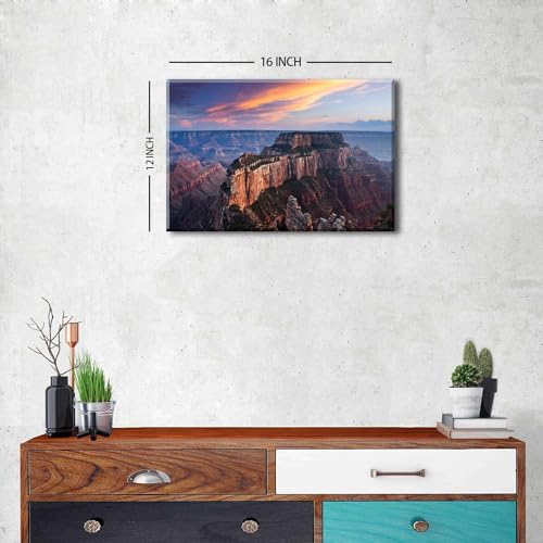 Grand Canyon Wall Art Arizona Mountain Wall Art Sunset Western National Park Posters Nature Canyon Landscape Wall Decor for Living Room Bedroom Office Southwest Desert Canvas Prints Artwork 12x16" by AIYISU - Image 3