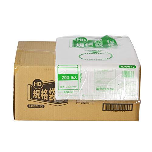 伊藤忠リーテイルリンク 紐無しHD規格袋 0.009mm 12号 200枚入x30パック
