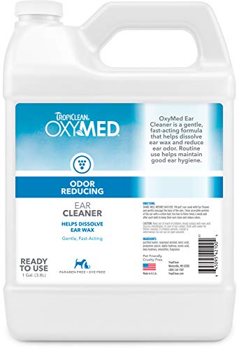 TropiClean OxyMed Ear Cleaner for Pets, 1 gal - Made in USA