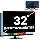 32 Zoll Computer Bildschirm Blickschutzfilter für 16:9 Breitbild Monitor, Abnehmbarer Computer Bildschirmschutzfolie und 32 Zoll Anti Blaulicht Blendungsfilter