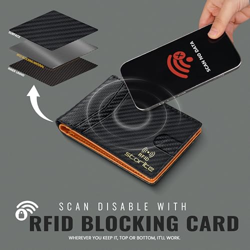 Image of Storite Men's Multi-Card Bifold Leather Wallet RFID Protected Bifold Wallet - Slim PU Leather Money & Credit Card Holder Purse with ID Window (TanBlack)