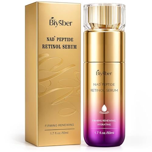 Image of Retinol Peptides Serum for Face: Anti Aging NAD+ Firming Collagen Serum for Wrinkles Fine Lines, Hydration Face and Neck Skin for Women Men Day Night
