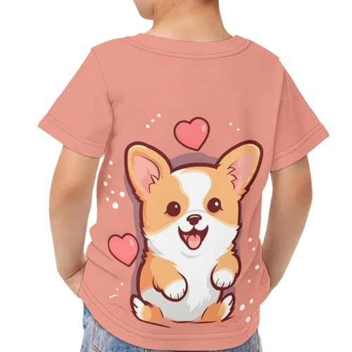 Image of JEOCODY Boys Girls Graphic Tees Funny 3D Printed Short Sleeve T-Shirts 3-16T