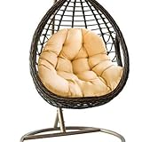 Cojín colgante grueso y lavable, reemplazo de silla de huevo, cómodo cojín de asiento para interiores y exteriores para relajación y estilo