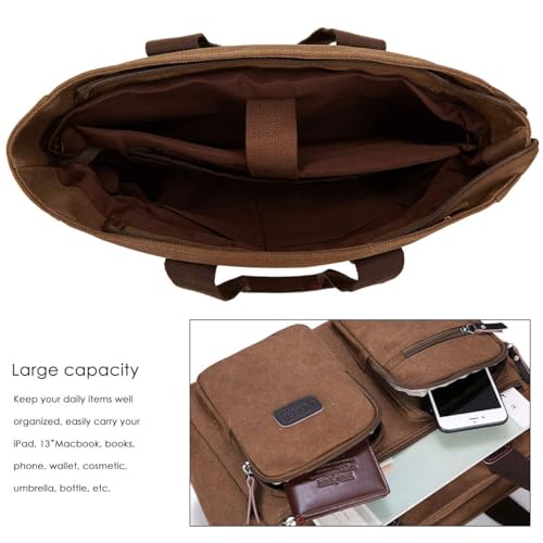 Image of ToLFE Women Top Handle Satchel Handbags Shoulder Bag Messenger Tote Bag Purse Crossbody Bag Travel Work Tote Bag