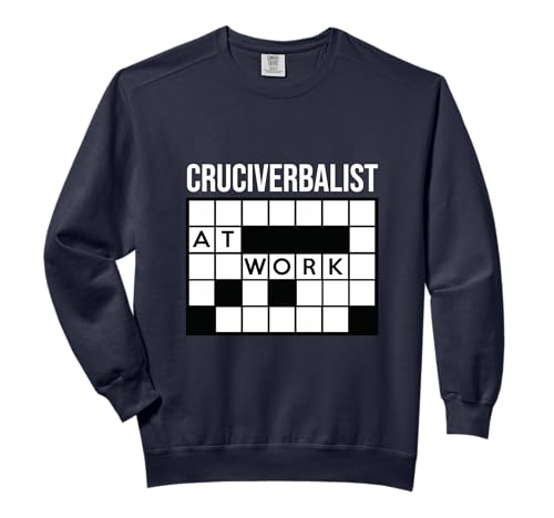 Cruciverbalist at work crossword clue solver Comfort Colors Adult Sweatshirt