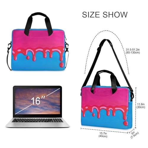 Maletín para portátil 15.6 pulgadas con diseño graffiti rosa y azul miniatura 5