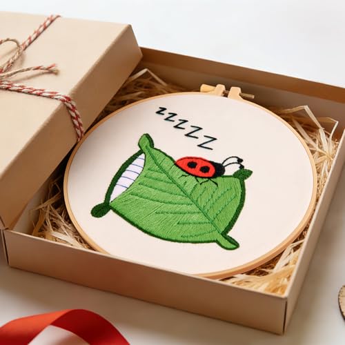 Image of Embroidery Kits for Beginners Adults, Cute Hand Embroidery Starter Kit, Cross Stitch Kits for Beginners DIY Craft Kits for Adults Women, Entire Set of Embroidery Supplies【Full-Length Video Tutorial】
