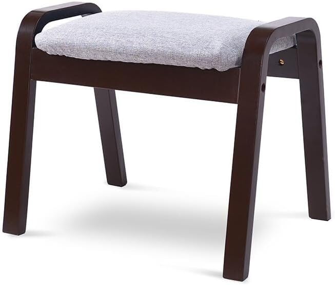 Tabouret en bois élégant et robuste avec assise rembourrée haut de gamme