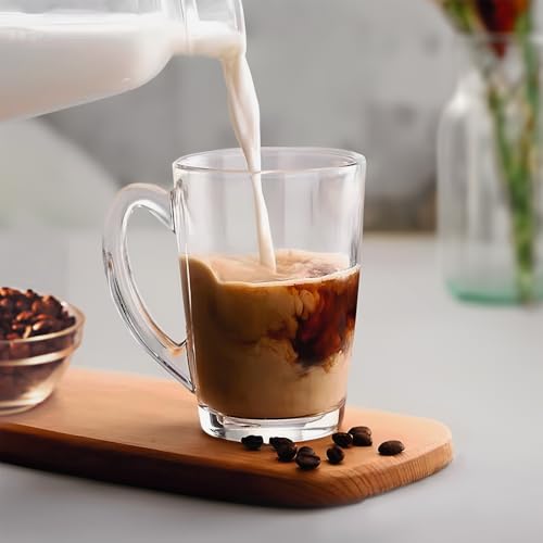Image of Borosil 195ml 6pc Serene Tea /Coffee Mug Set | Borosilicate Tuff Glass Made in India Cup Set for Chai, Green Tea, Coffee, Milk | Microwave Safe, Scratch Resistance, Lightweight | Transparent