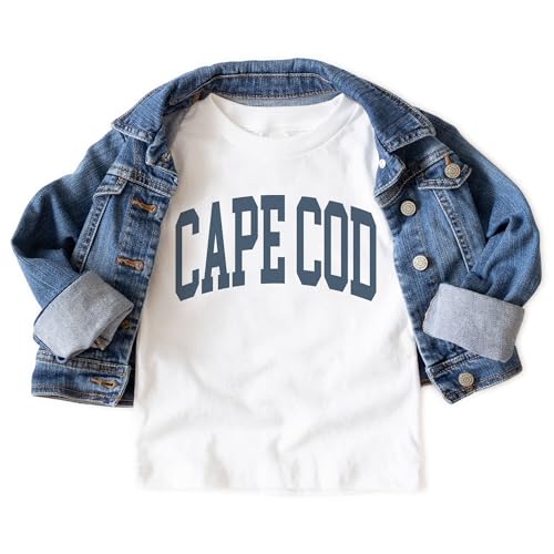 Cape Cod Massachusetts Kids Shirt - Trendy Vintage Aesthetic Varsity Family Vacation Matching Shirts - Travel Destination Gift For Boys & Girls - Natural Boho Adult, Toddler, Youth Tee3