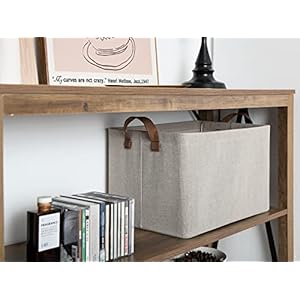 StorageWorks Storage Baskets for Shelves with Metal Frame, Organizing Basket, Shelf Baskets, Brown and Beige, 4-Pack StorageWorks Storage Baskets for Shelves with Metal Frame Organizing Basket Shelf Baskets Brown and Beige 4 Pack