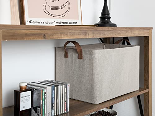 StorageWorks-Storage-Baskets-for-Shelves-with-Metal-Frame-Organizing-Basket-Shelf-Baskets-Brown-and-Beige-4-Pack StorageWorks Storage Baskets for Shelves with Metal Frame Organizing Basket Shelf Baskets Brown and Beige 4 Pack