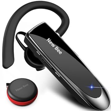 Auricolare Bluetooth Singolo 5.0 Auricolare Mani Libere New Bee Cuffia Bluetooth Mono per Huawei Samsung iPhone Cellulari Android Laptop e Altro