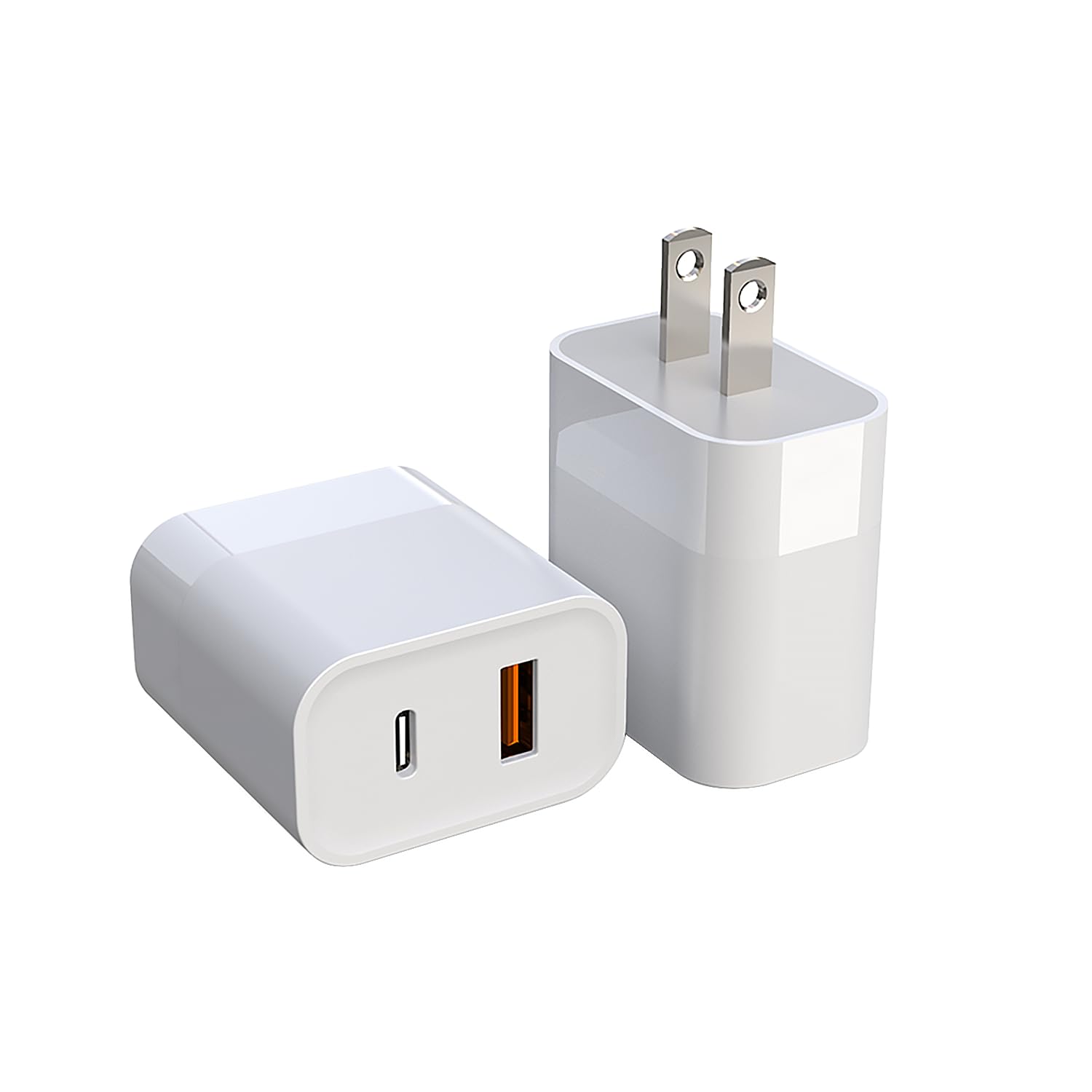 Adaptador de Corriente USB-C y USB-A de Doble Puerto de 30 W para Apple Watch Series Block, iWatch 9, iPhone 15 Block, iPad Charging Block 2024, AirPods Pro 2nd, Cargador de Pared GAN USB C Blanco