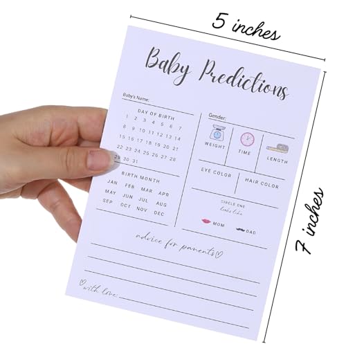 Image of 200 Count Baby Shower Game Cards - Gender Reveal Prediction & Advice Cards for New Parents | Fun Party Activity with Wishes for Mommy & Daddy | Boy or Girl Guess | Modern Minimalist Design