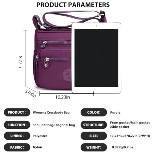 Image of MOCA Womens Nylon Crossbody Sling Bag for Women - Lightweight, Durable, Stylish Shoulder Bag for Teens, Women Office, Travel & Everyday Use