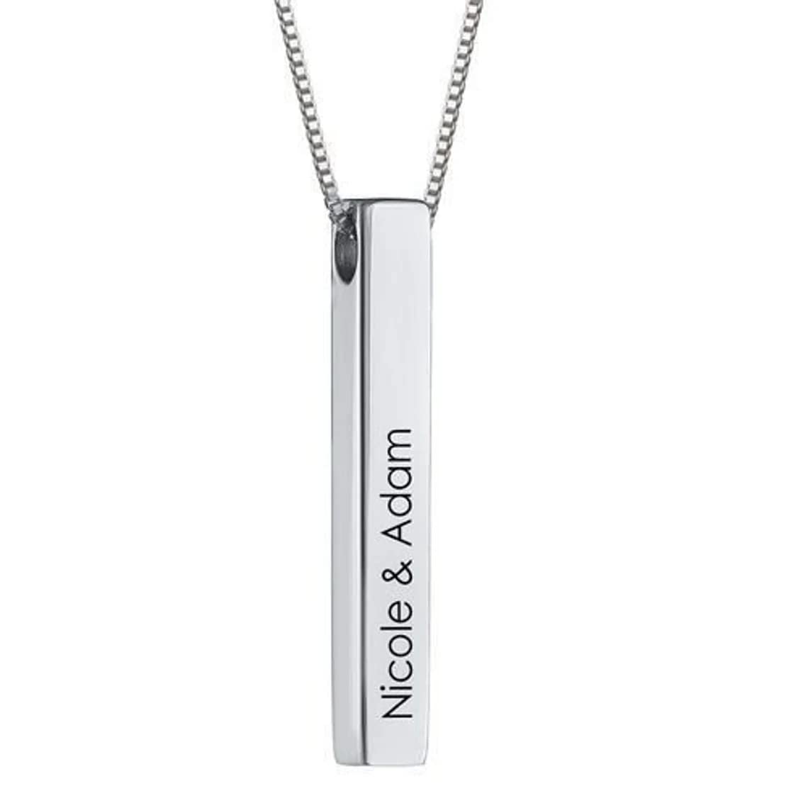 See full amazon price history chart for Gemsworld007 Personalized Name 4-Sided Bar Necklace Custom Text Engraved 3D Bar Pendant Coordinate Jewelry for unisex birthday anniversary valentines gift Silver Plating Gemsworld007 Personalized Name 4-Sided Bar Necklace Custom Text Engraved 3D Bar Pendant Coordinate Jewelry for unisex birthday anniversary valentines gift Silver Plating (B0BJRWJ4QS) Amazon Price History, Amazon Price Tracker